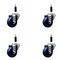Service Caster 3'' Solid Poly Wheel Swivel 7/8'' Expanding Stem Caster Set, 4PK SCC-EX20S314-SPUS-78-4 - alternate 1